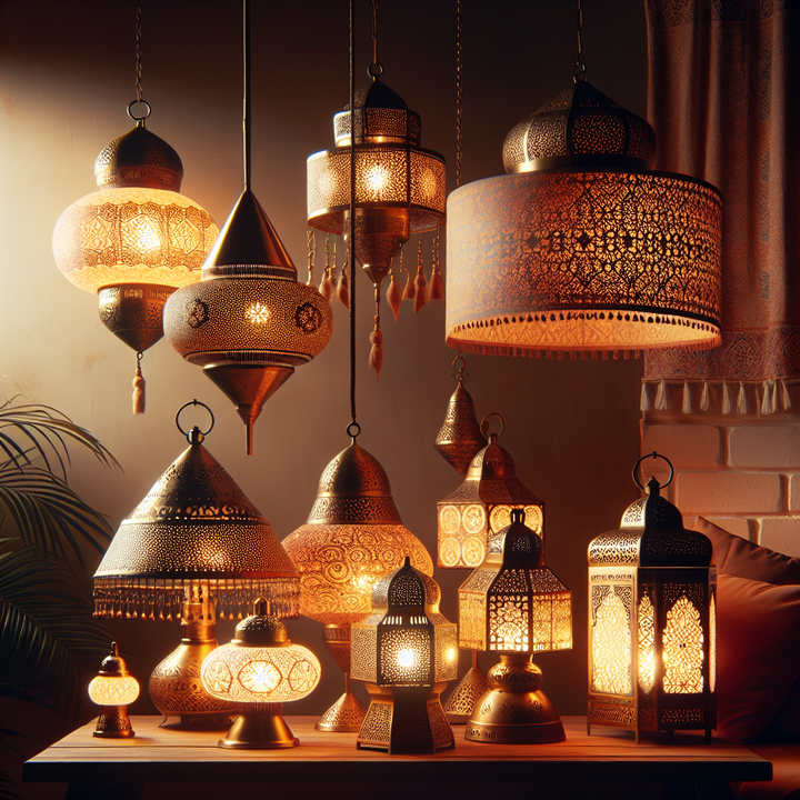 Moroccan Mosaic of Light: Exotic Lampshades for Boho Chic Interiors