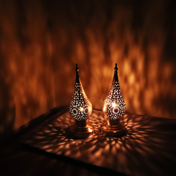 Set Of 2 Candle Holder, Moroccan Style - bohoprime