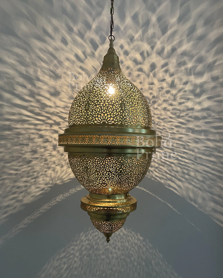 Brass Lamp-Brass Lantern-Pendant Hanging Light - bohoprime