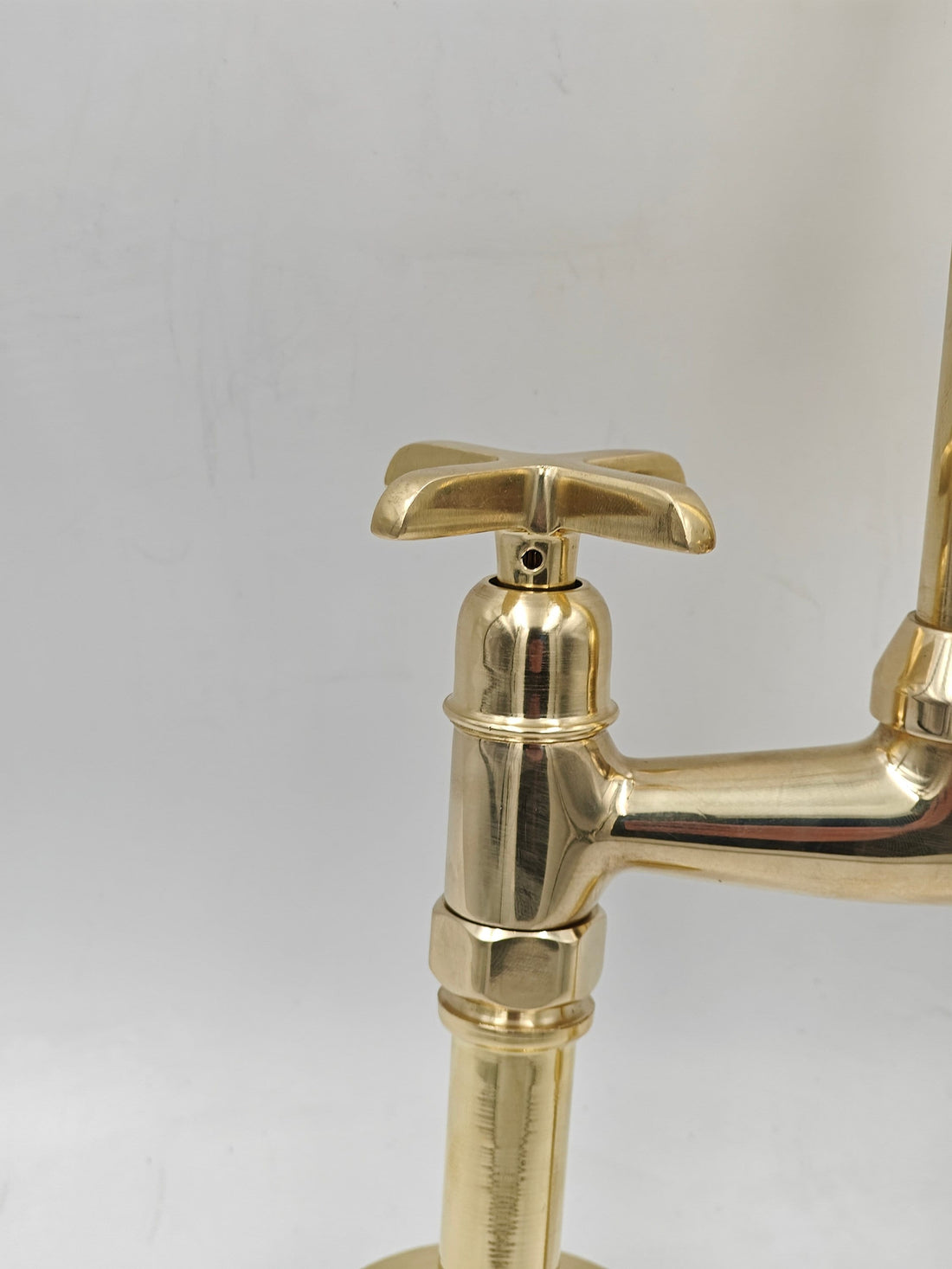 Antique Style Solid Brass Bridge Faucet – Classic Vintage Kitchen Sink Tap - bohoprime