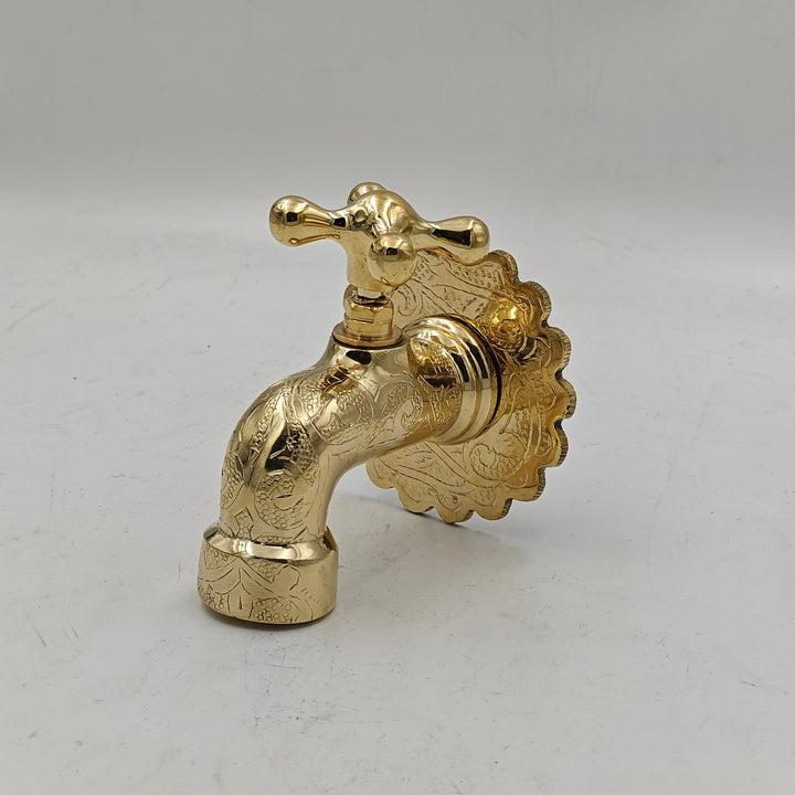 Moroccan Handmade Bathhouse Wall Mount Faucet – Cross Handle Design - bohoprime