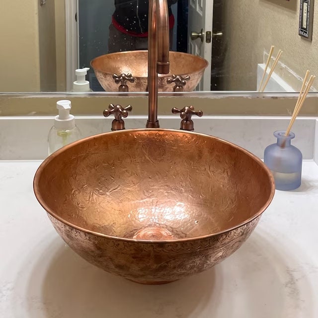 Vessel Sink Bathroom, Moroccan Handmade Sink - bohoprime