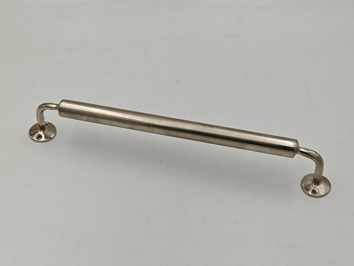 Vintage Wall-Mounted Brass Towel Holder - Solid Nickel Finish, Decorative 16-Inch Rod - bohoprime