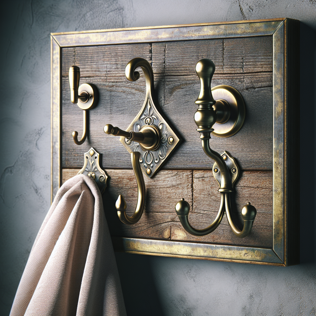Hooked on Heritage: Aged Brass Towel Hooks for Timeless Charm