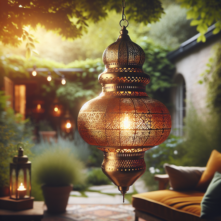 Moroccan Moonlight: Boho Weatherproof Pendants for Enchanting Gardens