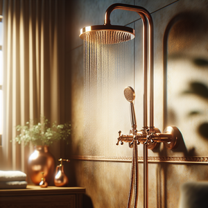 Copper Cascades: Luxury Rain Shower for Your Bathroom Oasis
