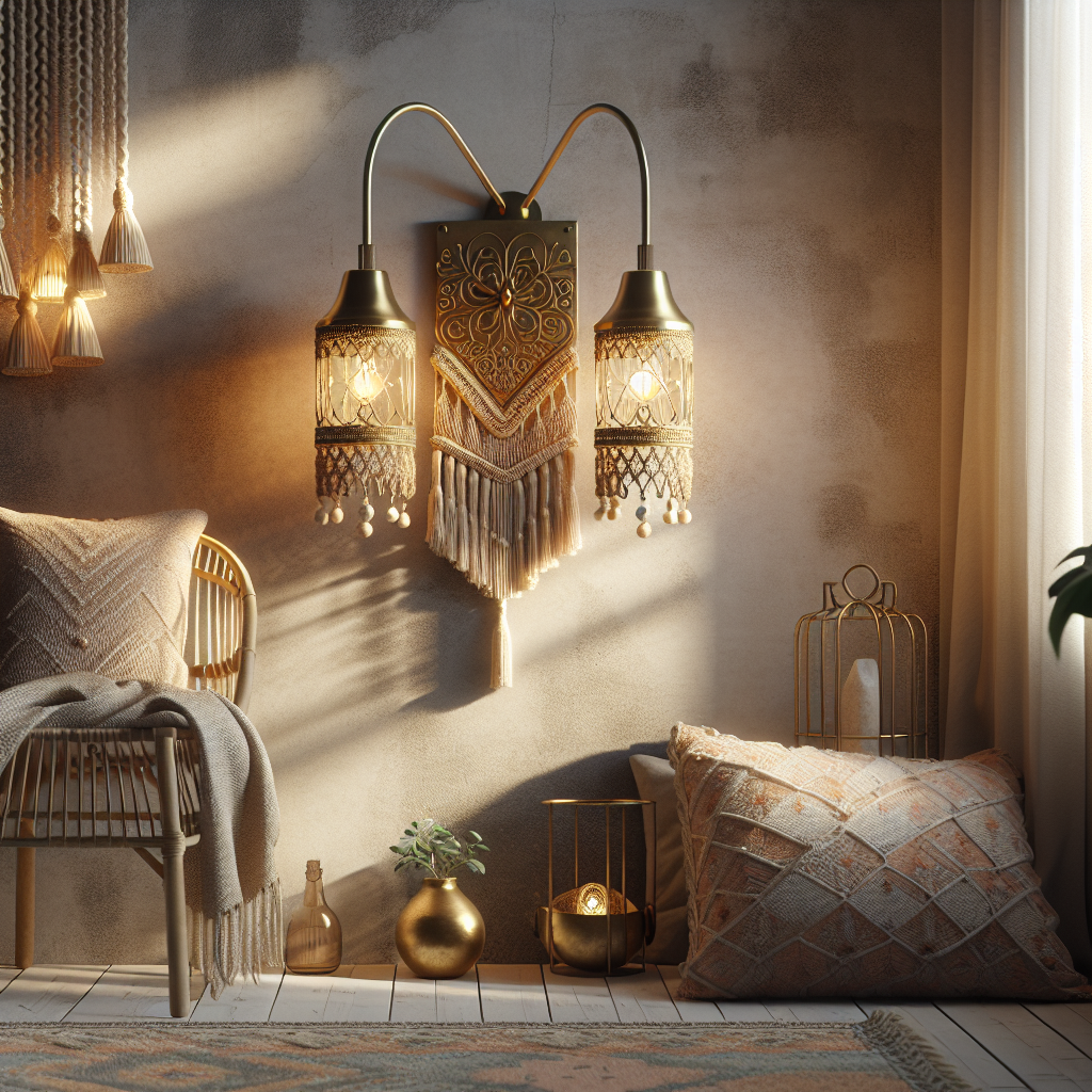 Weaving Warmth: Bohemian Wall Lamps and Sconces for an Artful Glow