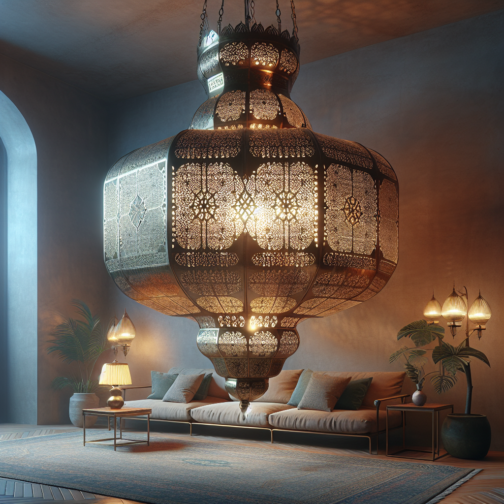 How to Style a Very Large Moroccan Lantern for Maximum Impact