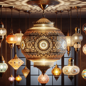 Discover Bohemian Spaces with Moroccan Glass Chandeliers and Lighting