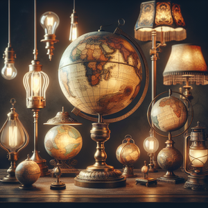 Cartographic Charm: Atlas Lamps for a Vintage Boho Retreat