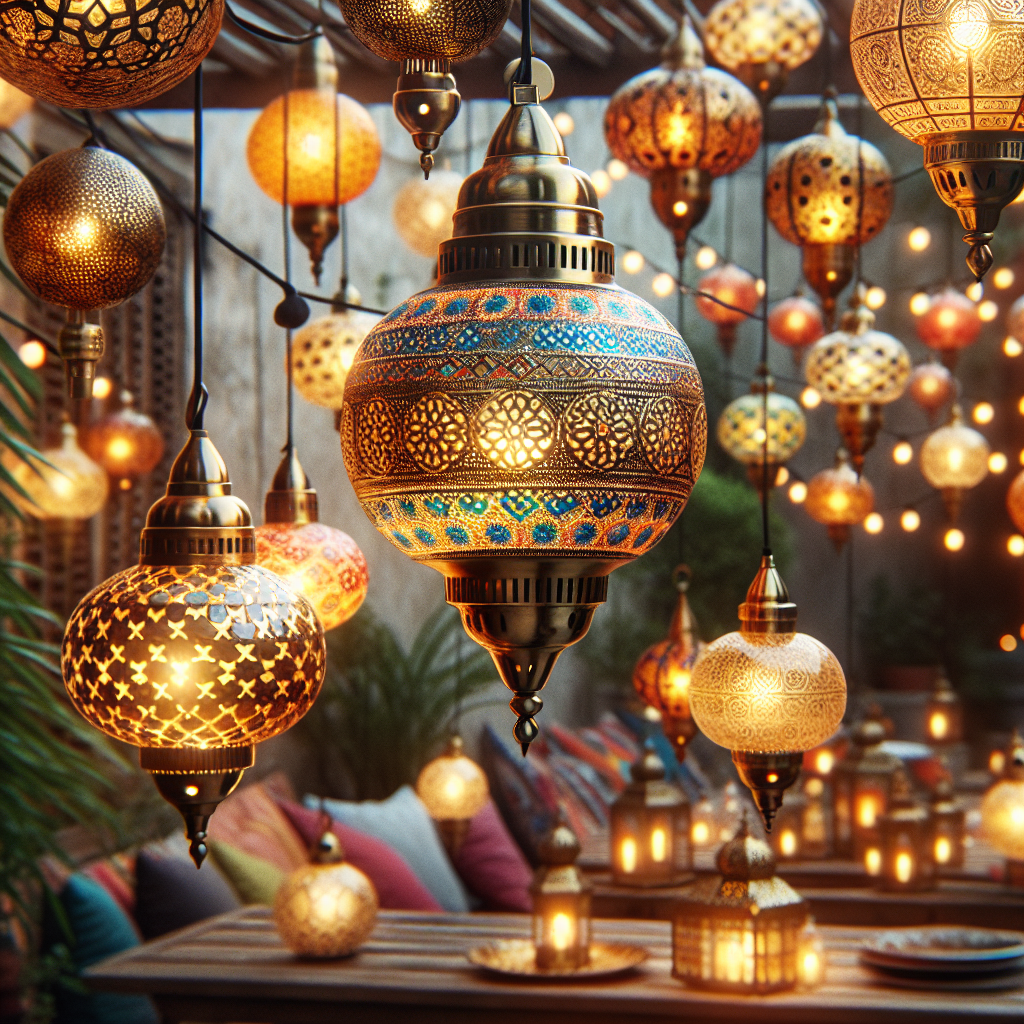 Moonlit Mosaic: Moroccan and Bohemian Globe Light Magic
