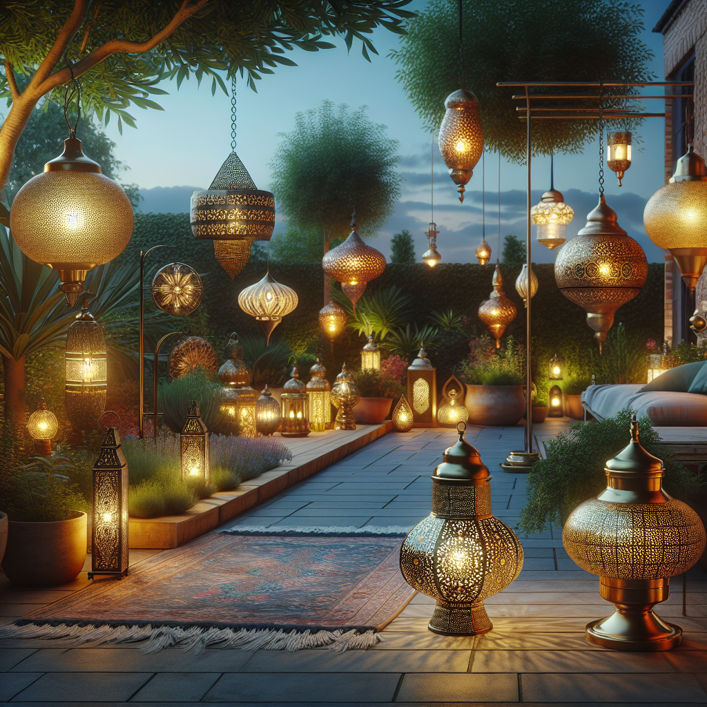 Moonlit Mosaic: Moroccan Lanterns in a Bohemian Garden Retreat