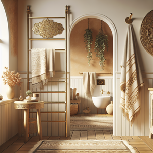 Boho Towel Rack Treasures: Chic Accents for a Cozy Bathroom