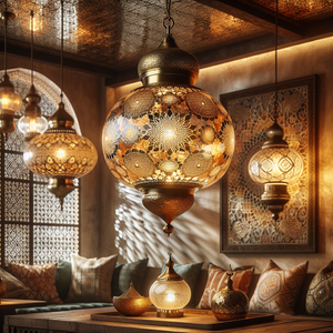 Whispers of Morocco: Handblown Glass Pendant Lamps
