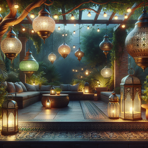 Moonlit Mosaic: Hanging Moroccan Lanterns for Enchanted Evenings