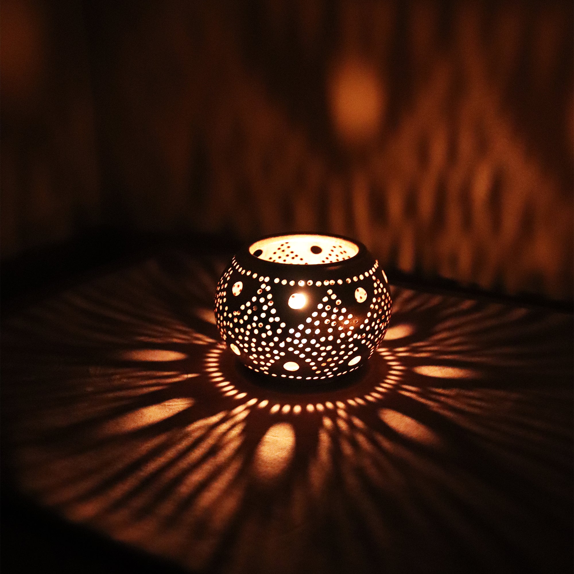 set of 3 brass candle holders - bohoprime