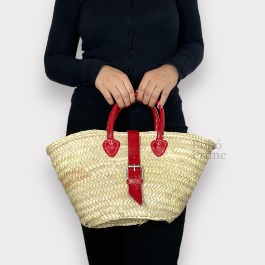 Red Beach bag - Handwoven