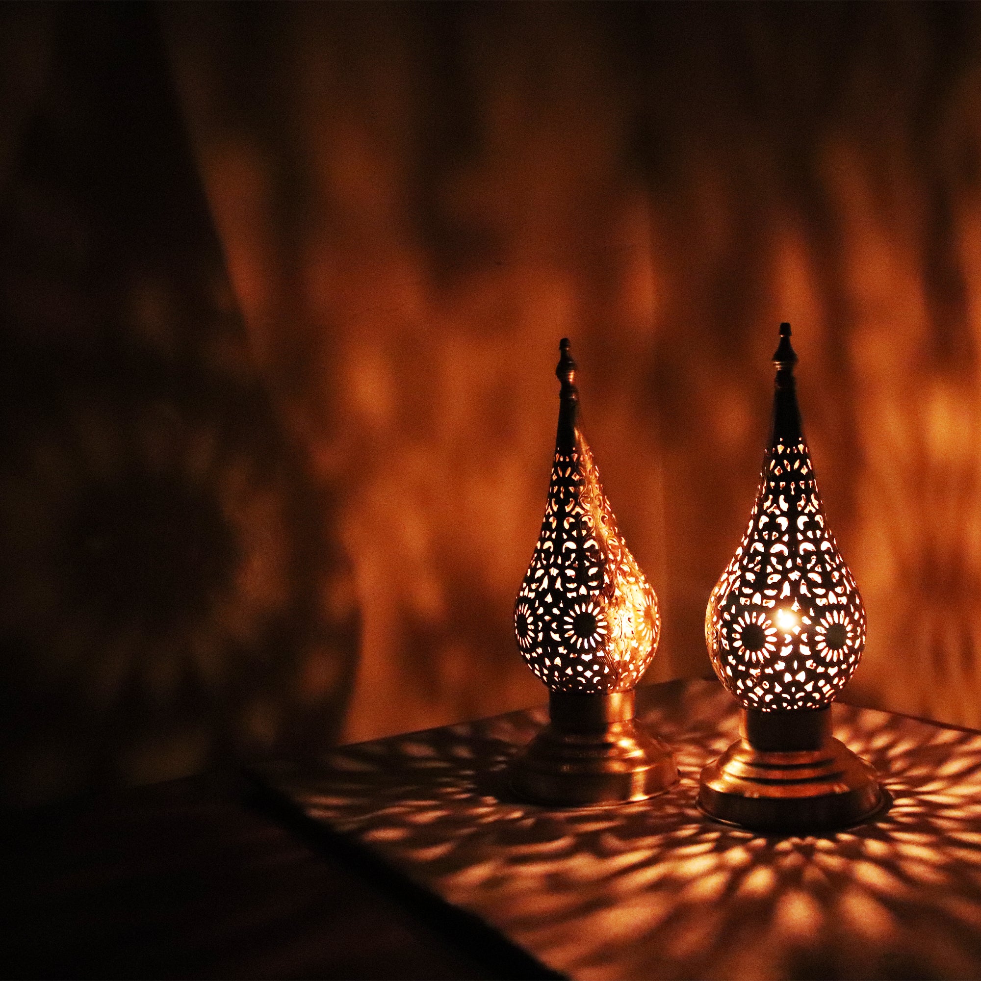 Set Of 2 Candle Holder, Moroccan Style - bohoprime