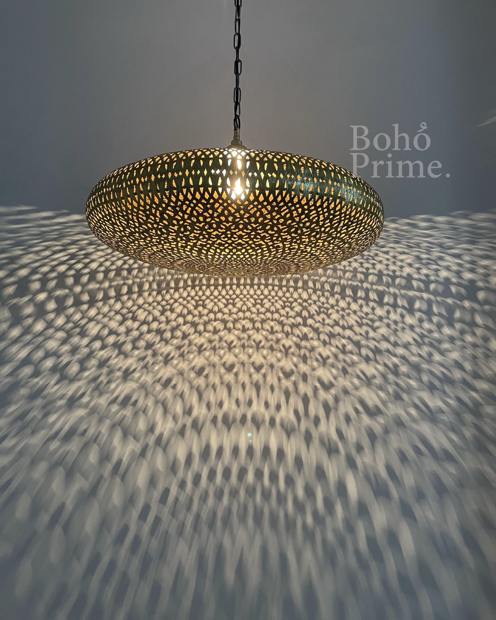 Moroccan Hanging Pendant Light, Moroccan lamp, Brass Ceiling Light. - bohoprime