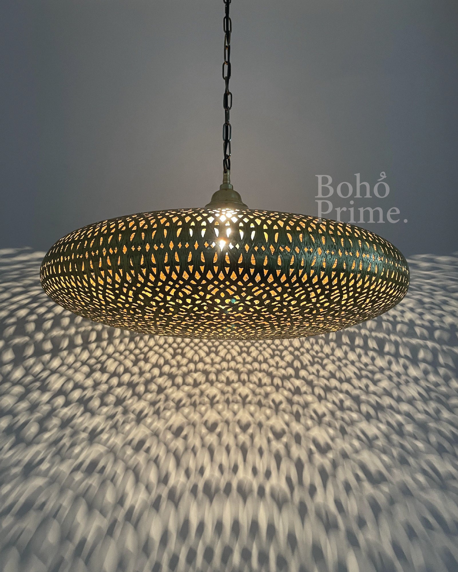 Moroccan Hanging Pendant Light, Moroccan lamp, Brass Ceiling Light. - bohoprime