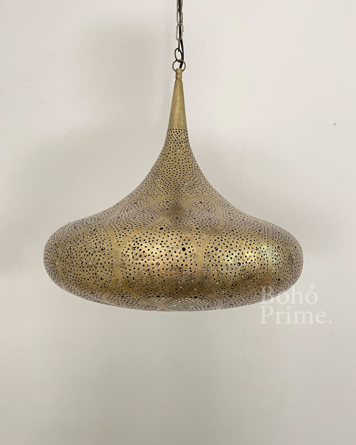 Moroccan Pendant Light, Ceiling Light Fixture, Hanging Lampshade Light, Brass Lantern Pendant. - bohoprime