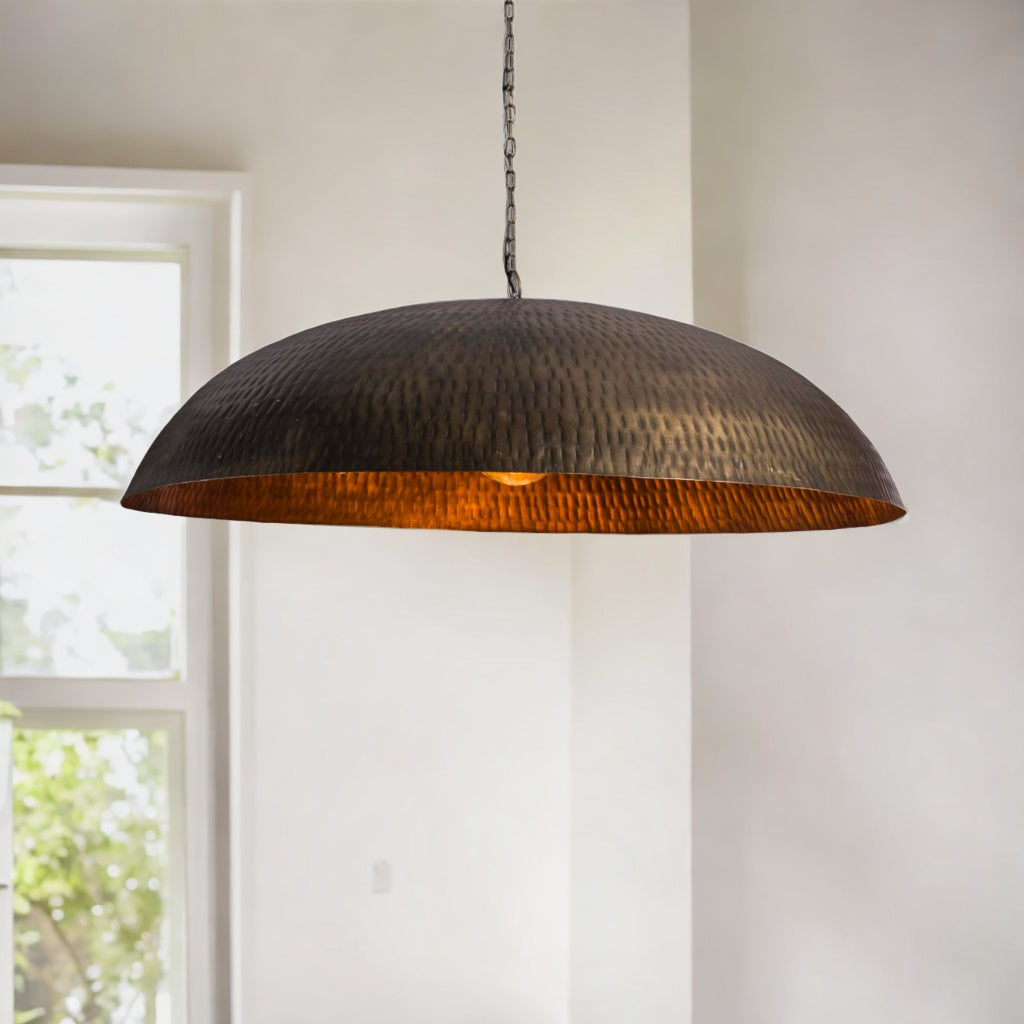 Hammered Dome Pendant Light, Kitchen Island Light. - bohoprime