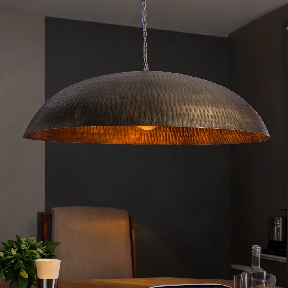 Hammered Dome Pendant Light, Kitchen Island Light. - bohoprime