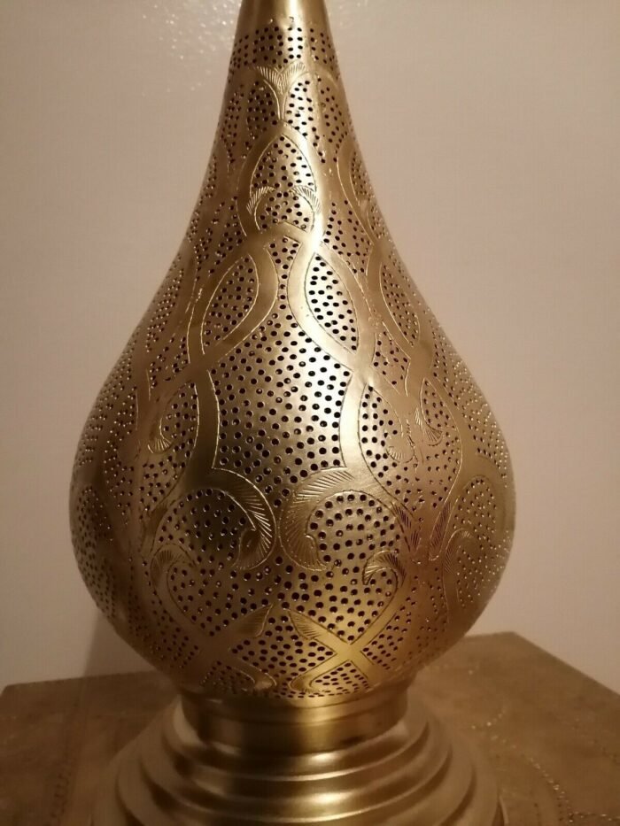 Handmade Moroccan Brass Lamp – Copper Lampshade for Bedside, Desk, or Floor - bohoprime