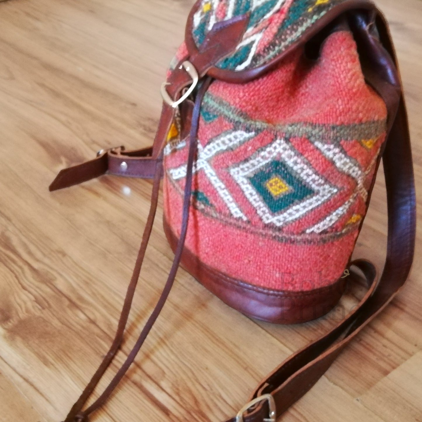 brown leather bag, Moroccan Masterpiece - Handcrafted Leather Bag