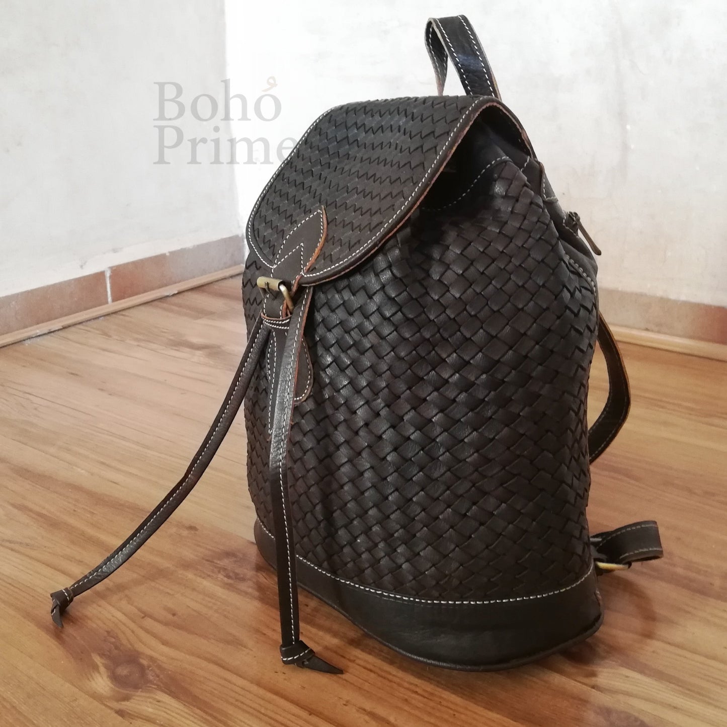 Handmade gift Moroccan Leather Backpack Vintage look Leather Bag