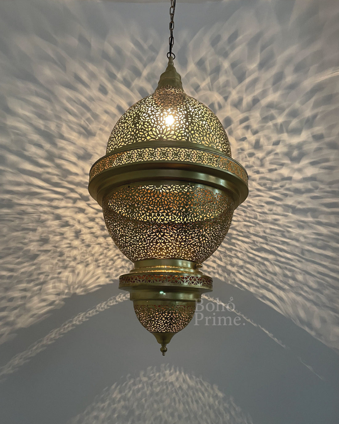 Brass Lamp-Brass Lantern-Pendant Hanging Light - bohoprime