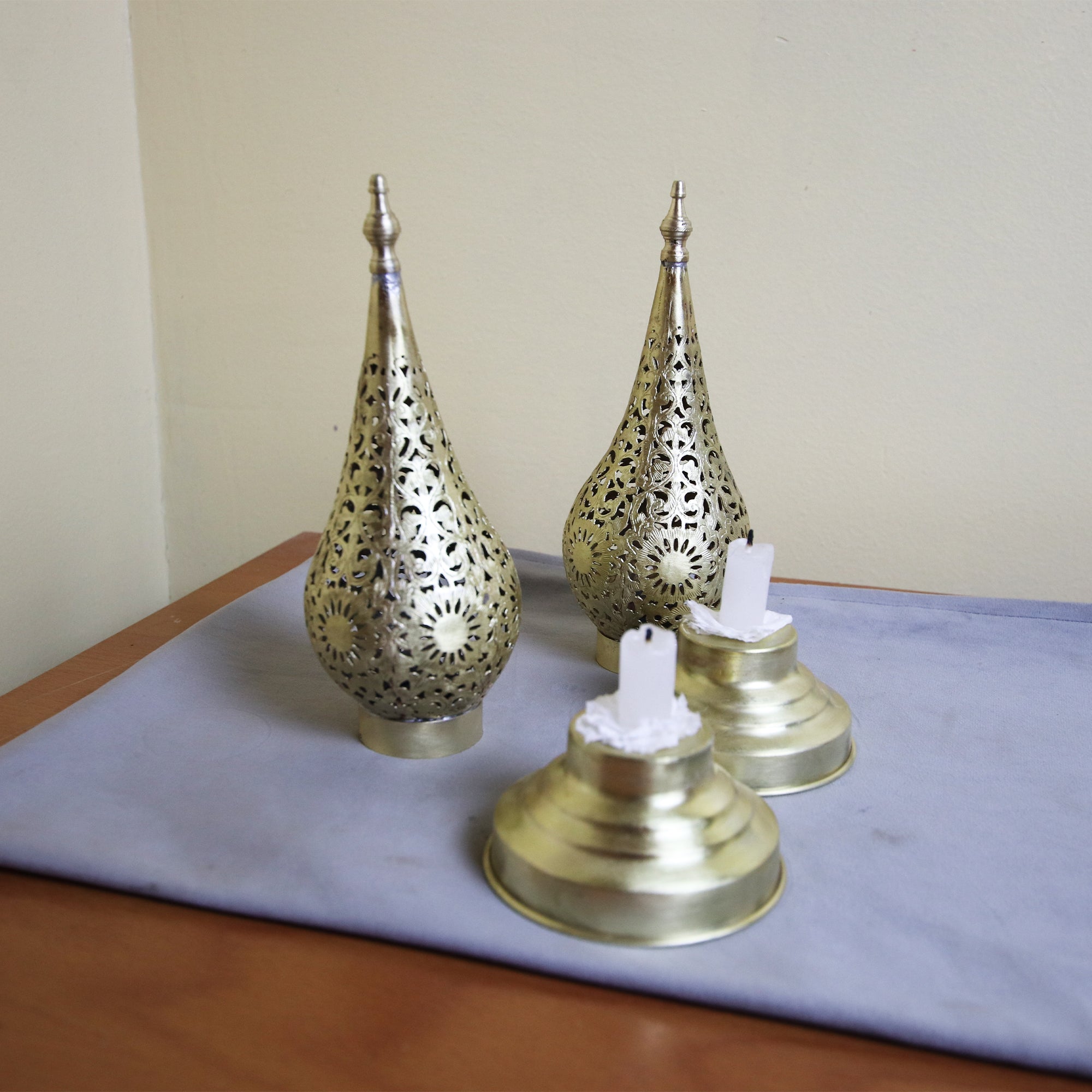Set Of 2 Candle Holder, Moroccan Style - bohoprime