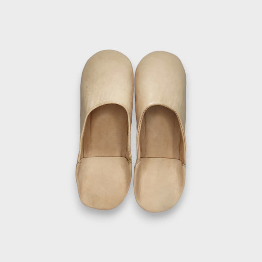 Neutral Moroccan Babouche Slippers Classic Comfort