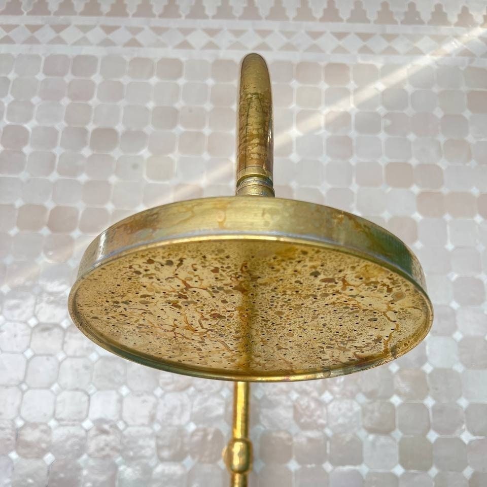 Rainfall Shower head Unlacquered, Brass Shower Head, 8" Round shower - bohoprime