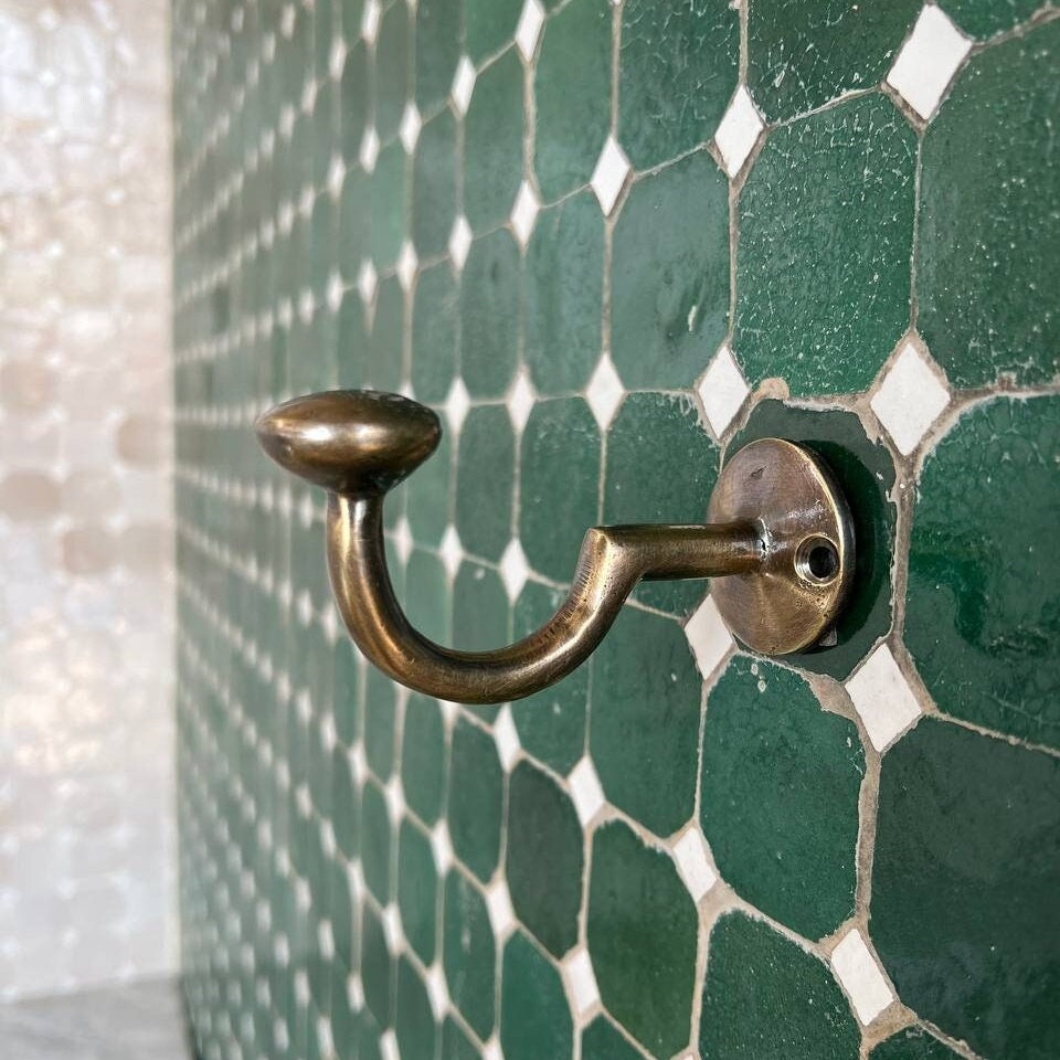 Bronze Hooks for wall, Coat Brass Hooks, Handmade Hooks for Hat, Towel and Clothes - bohoprime