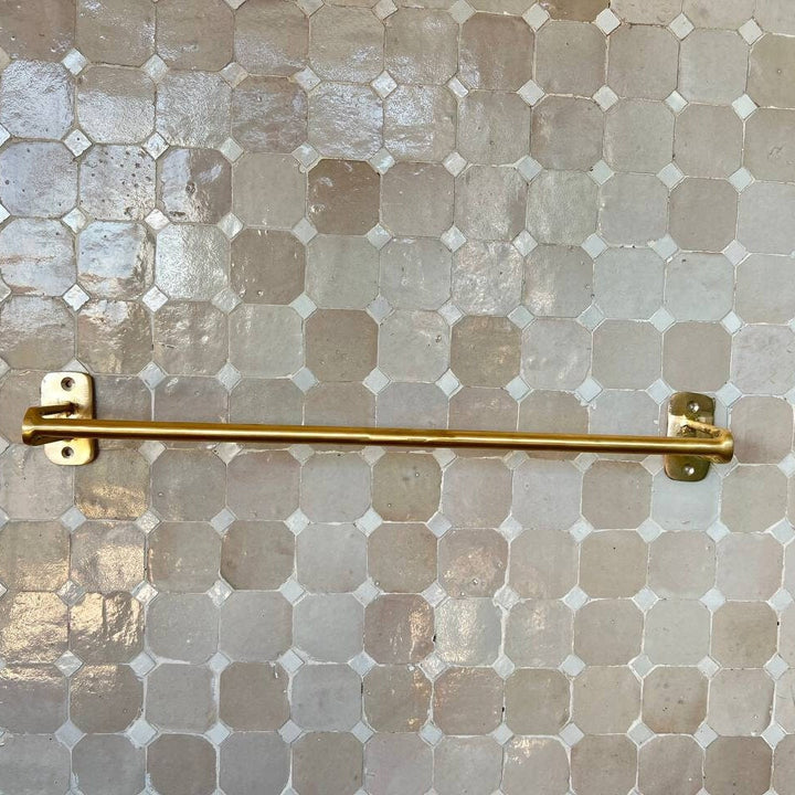 Brass Towel Bar for Bathroom - Elegant & Durable, Handmade - bohoprime