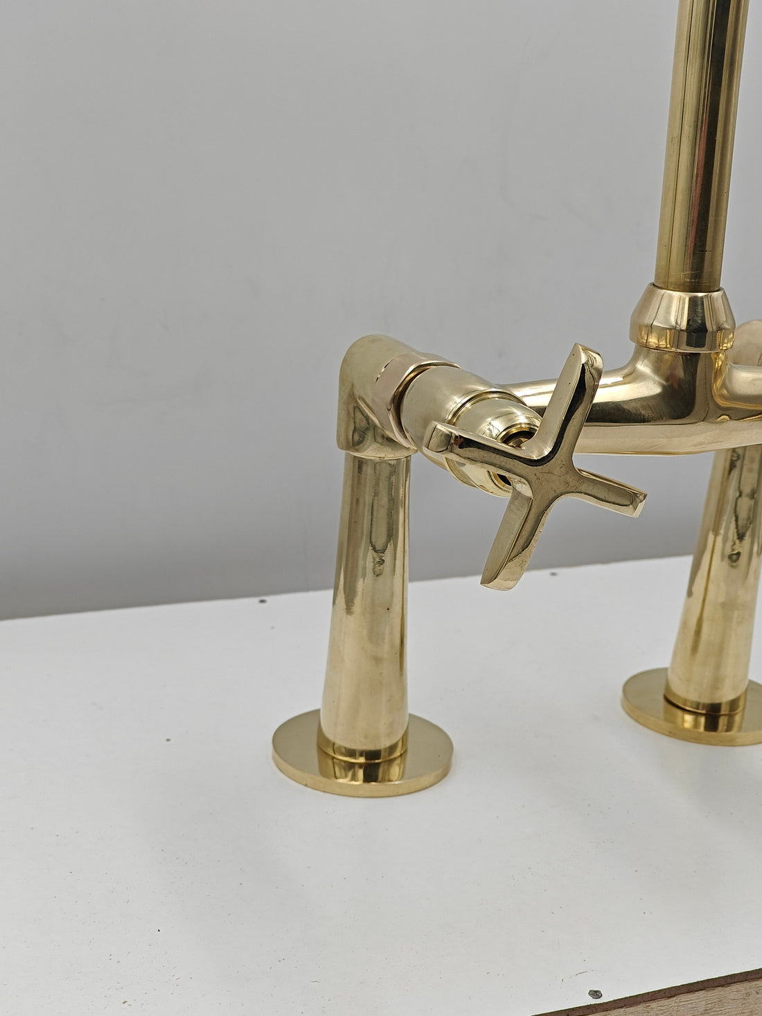 Solid Brass Kitchen Sink Faucet, Unlacquered Brass Kitchen Faucet, Heritage kitchens - bohoprime