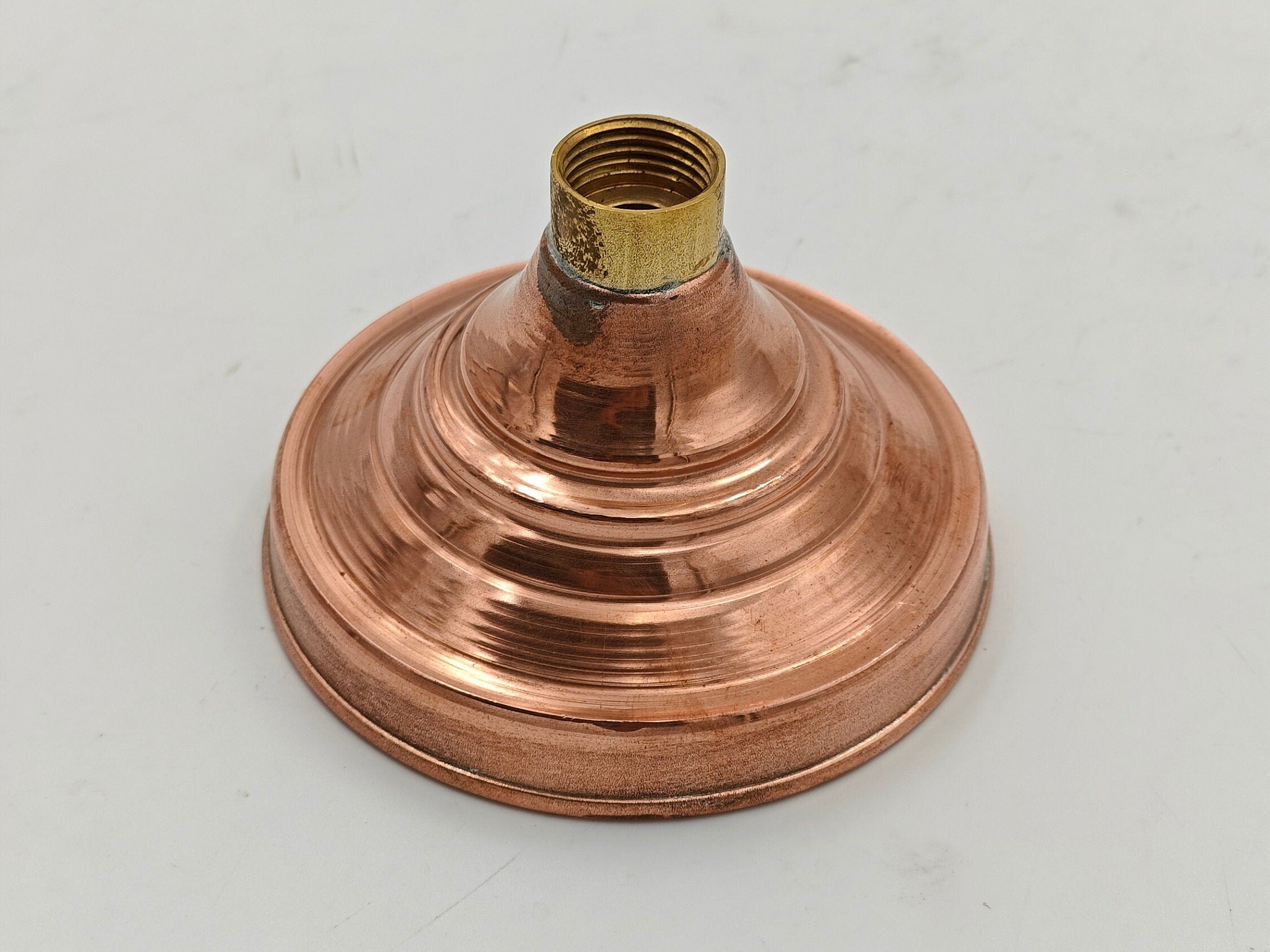 Unlacquered Solid Copper Rain Shower Head, Round Handcrafted Vintage Showerhead, Outdoor Copper Showerhead - bohoprime