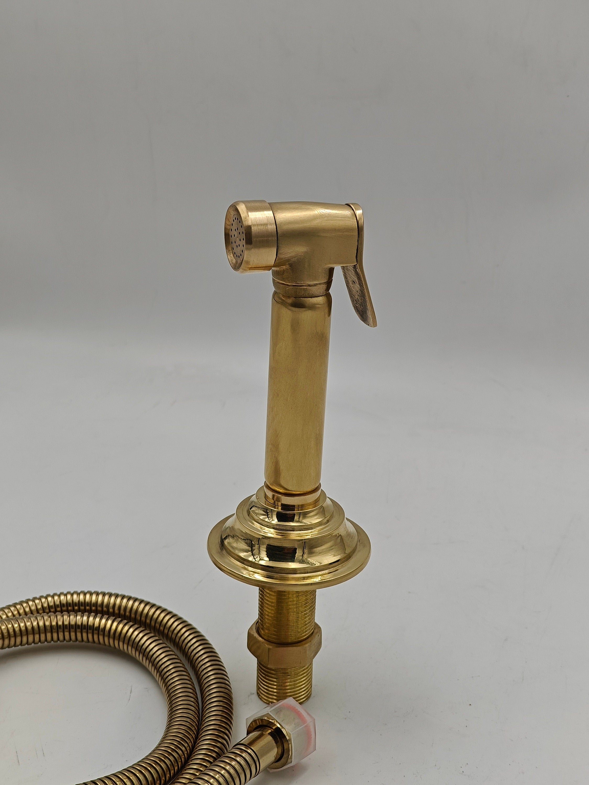 Versatile Kitchen Faucet Sprayer - Pure Brass with Multiple Finishes - bohoprime
