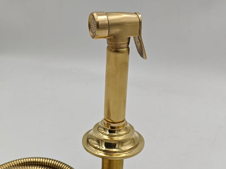 Versatile Kitchen Faucet Sprayer - Pure Brass with Multiple Finishes - bohoprime