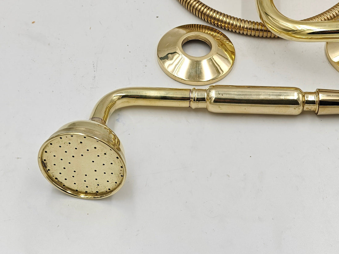 Unlacquered Brass Tub Filler, Bath Tub Filler, Bathroom Faucets - bohoprime