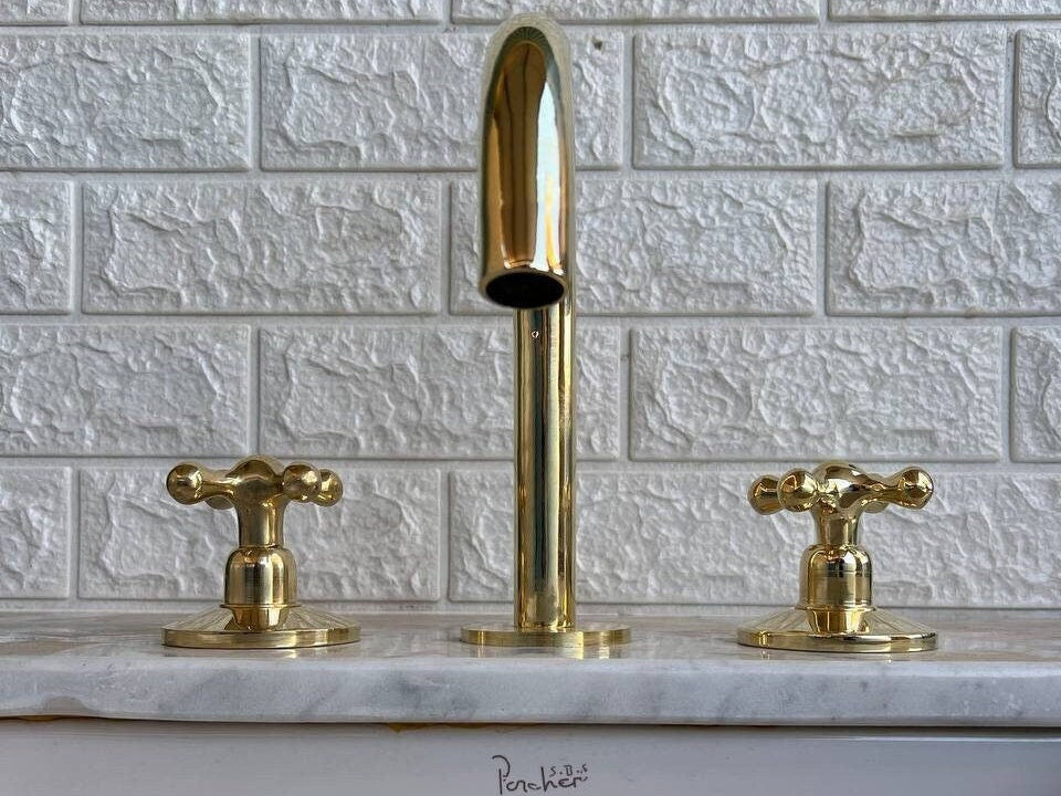 Vintage-Style Widespread Bathroom Faucet – Sink Fixture - bohoprime