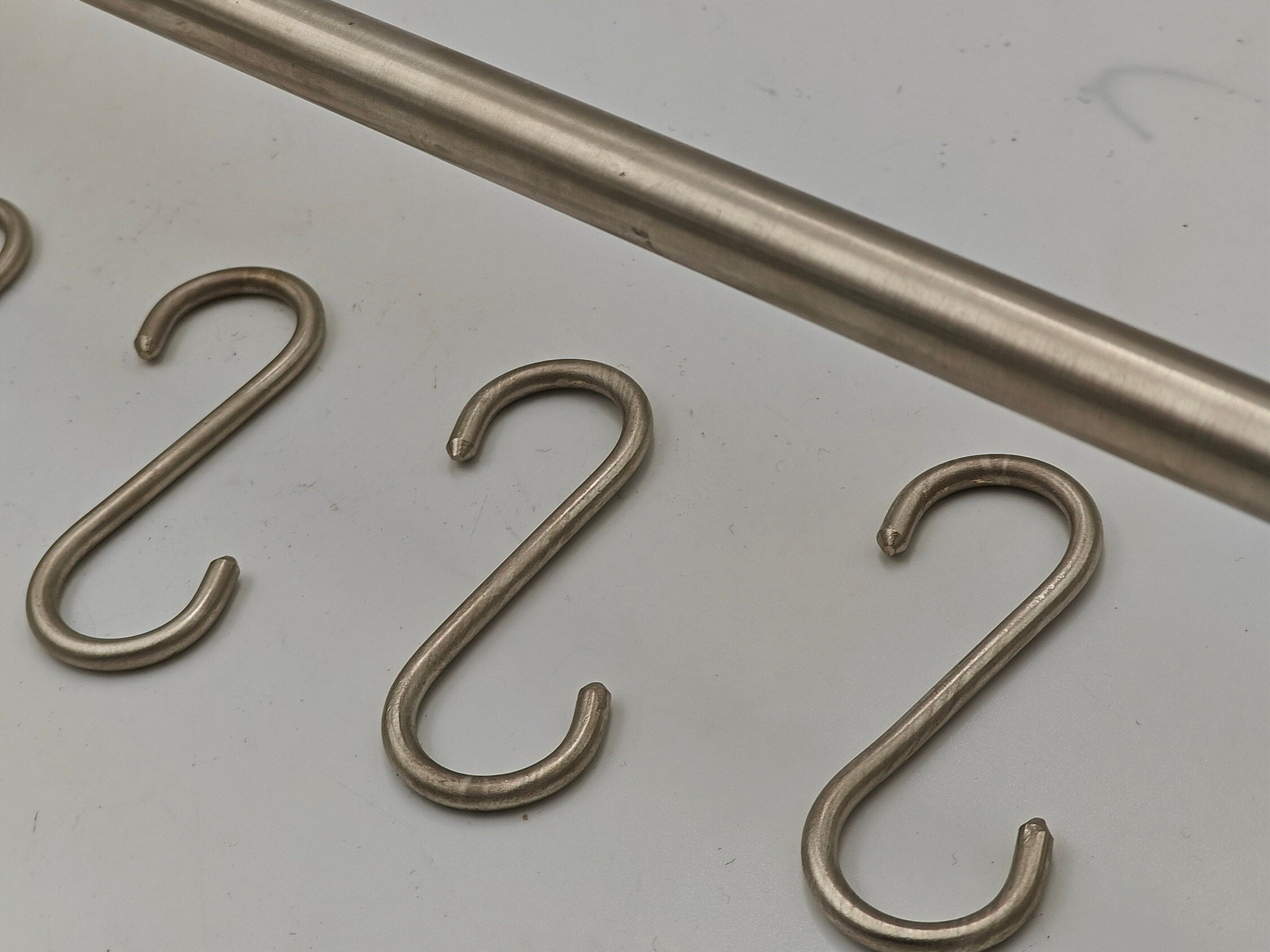 Nickel Brass Pot and Pan shelf Rack Organizer, Wall Mounted Shelf, Brass Handmade Hooks - bohoprime