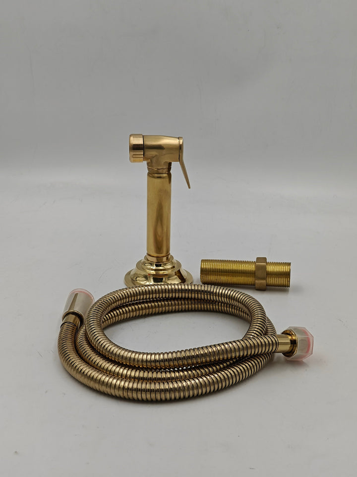 Versatile Kitchen Faucet Sprayer - Pure Brass with Multiple Finishes - bohoprime