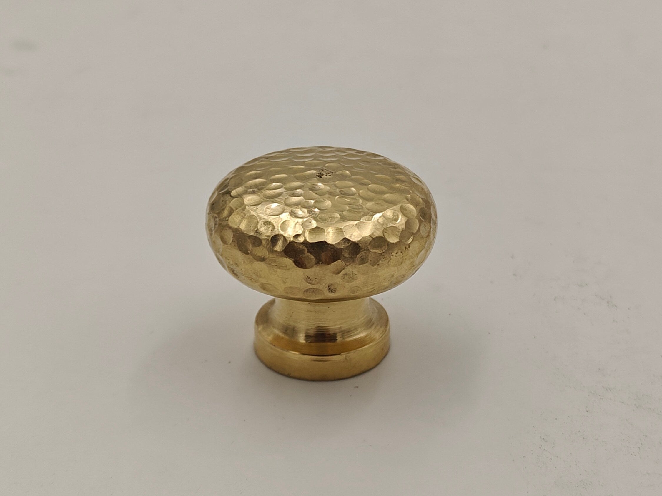 Handmade Solid Brass Cabinet Handles. Hammered cabinet handles - Brass Knobs - bohoprime