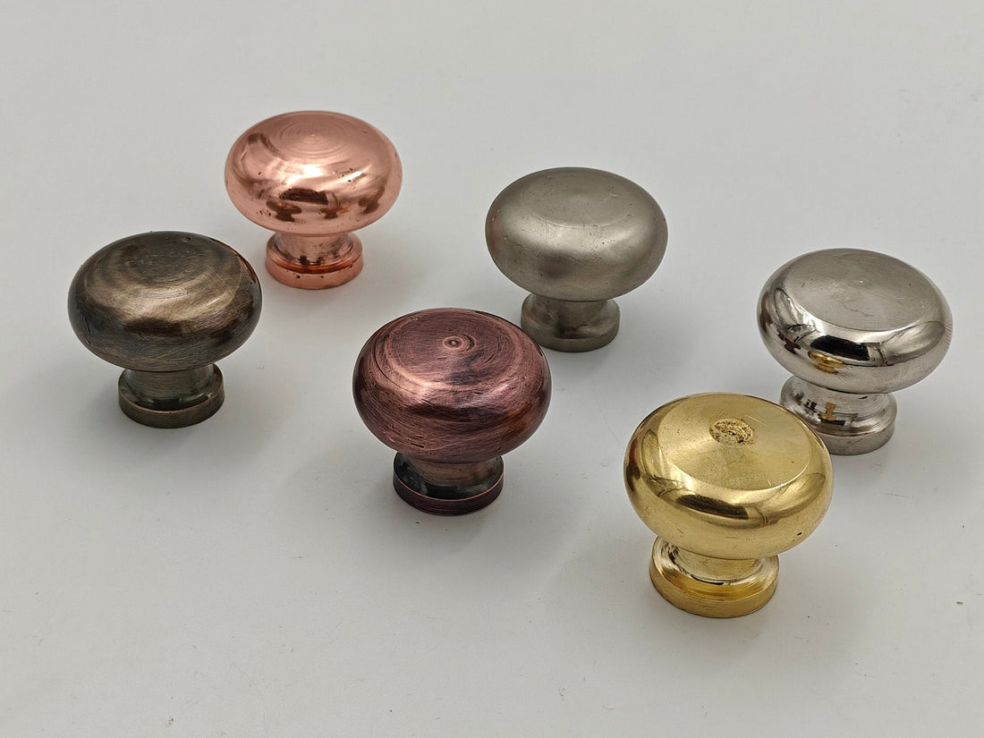 Handmade Solid Brass Cabinet Handles. Round cabinet handles - Brass Knobs - bohoprime