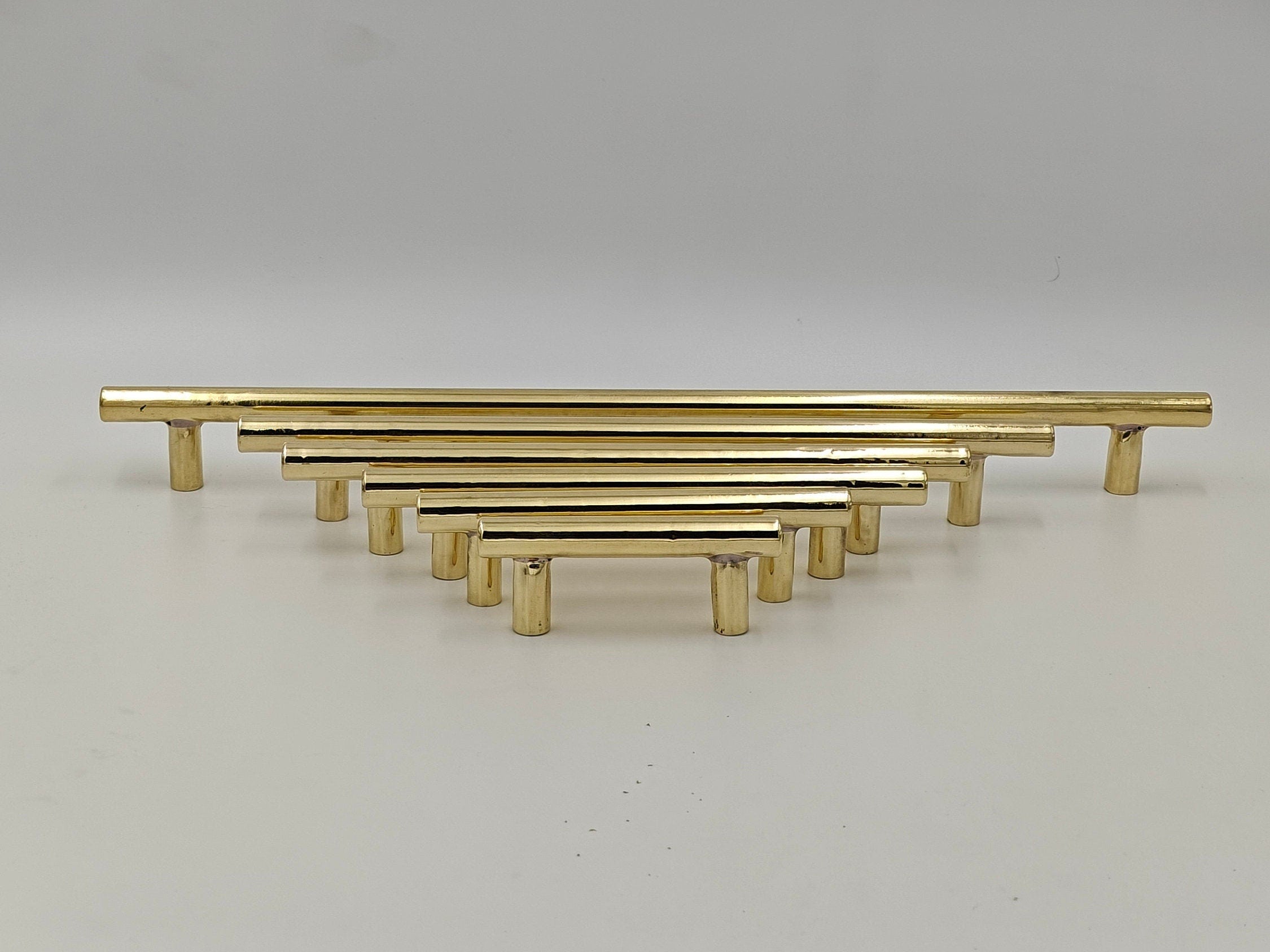 Unlacquered Brass Bar Drawer pulls. Bar cabinet Pulls, Kitchen Cabinet Pulls - bohoprime