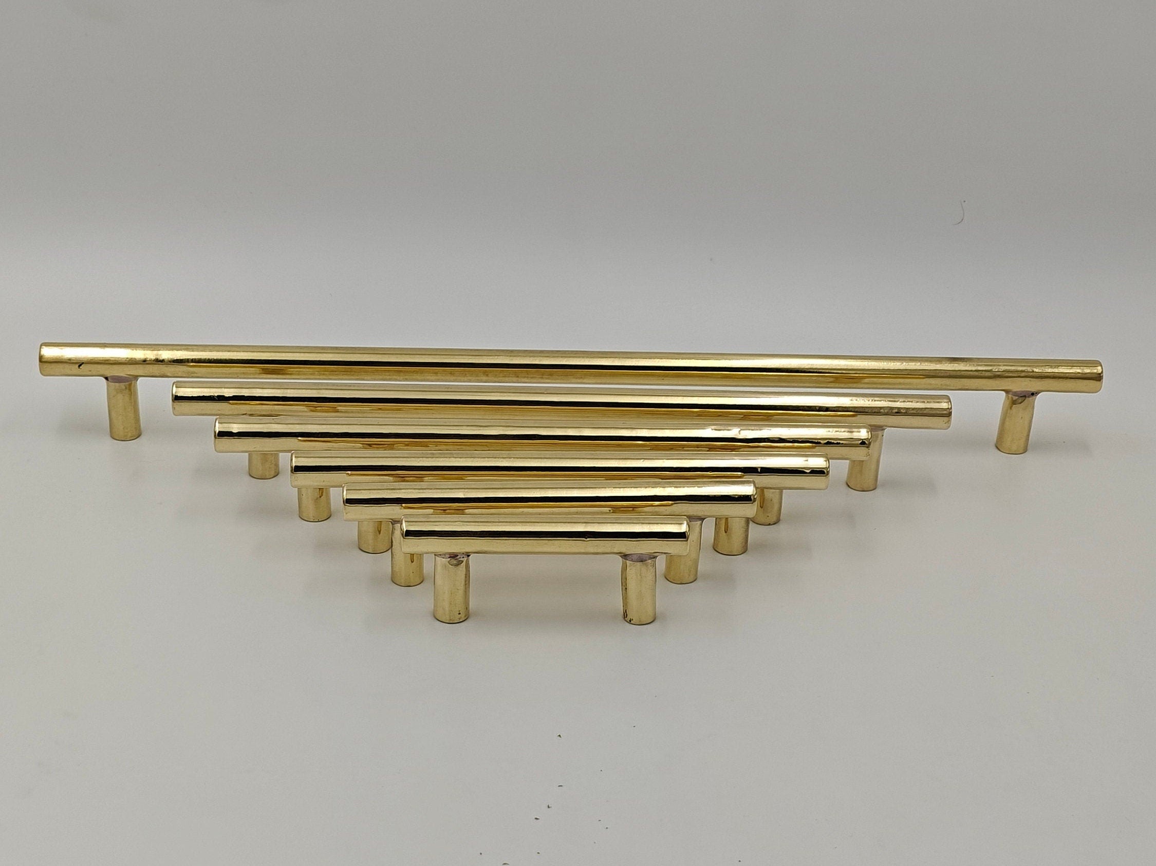 Unlacquered Brass Bar Drawer pulls. Bar cabinet Pulls, Kitchen Cabinet Pulls - bohoprime