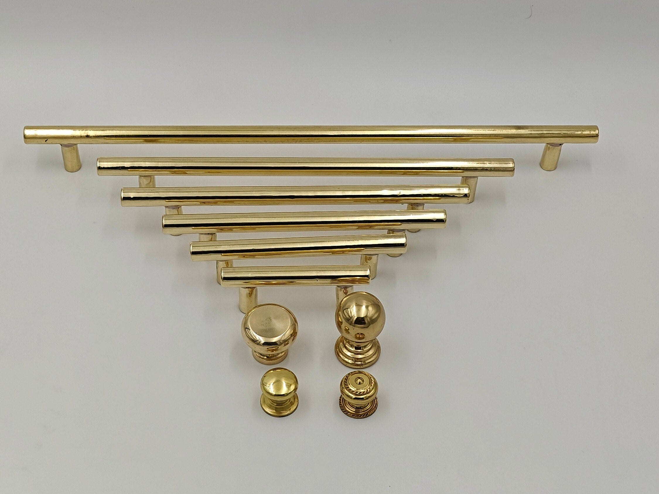 Unlacquered Brass Bar Drawer pulls. Bar cabinet Pulls, Kitchen Cabinet Pulls - bohoprime