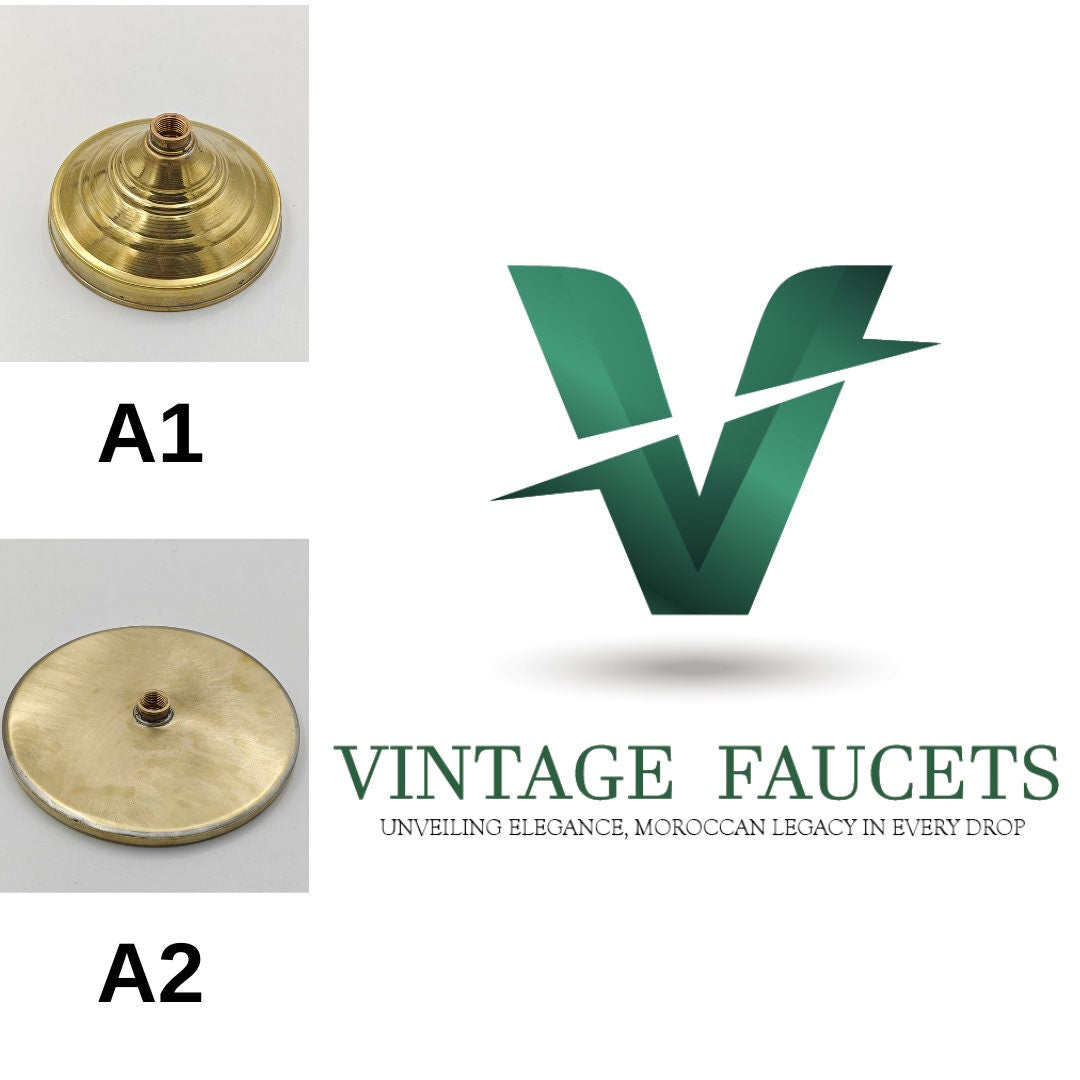 Unlacquered Brass Shower Set, Solid Brass Thermostatic Valve , Round ShowerHead and HandShower - bohoprime